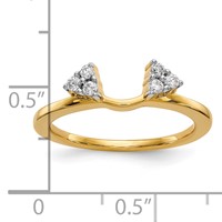 14K Yellow Gold 0.17 Carat Lab Grown Diamond VS SI+ G+ Complete Ring Wrap view 3