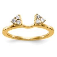 14K Yellow Gold 0.17 Carat Lab Grown Diamond VS SI+ G+ Complete Ring Wrap view 1