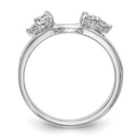 True Origin 14K White Gold 0.38 Carat Lab Grown Diamond VS+ F+ Complete Ring Wrap view 2