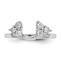 True Origin 14K White Gold 0.38 Carat Lab Grown Diamond VS+ F+ Complete Ring Wrap view 4