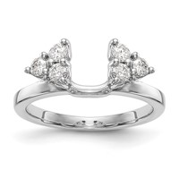 True Origin 14K White Gold 0.38 Carat Lab Grown Diamond VS+ F+ Complete Ring Wrap view 1