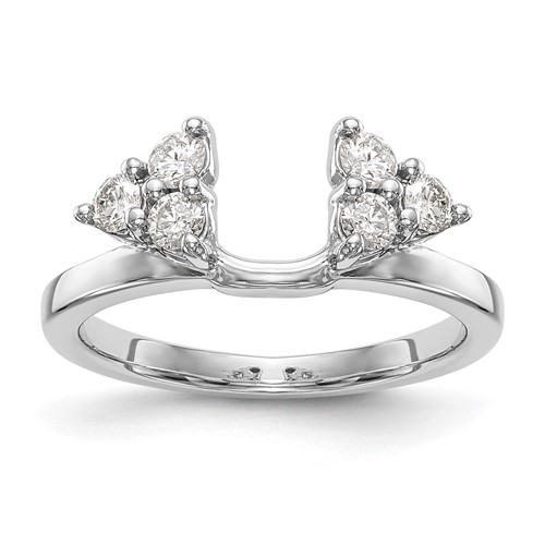True Origin 14K White Gold 0.38 Carat Lab Grown Diamond VS+ F+ Complete Ring Wrap
