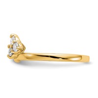 True Origin 14K Yellow Gold 0.38 Carat Lab Grown Diamond VS+ F+ Complete Ring Wrap view 3