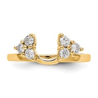 True Origin 14K Yellow Gold 0.38 Carat Lab Grown Diamond VS+ F+ Complete Ring Wrap view 4