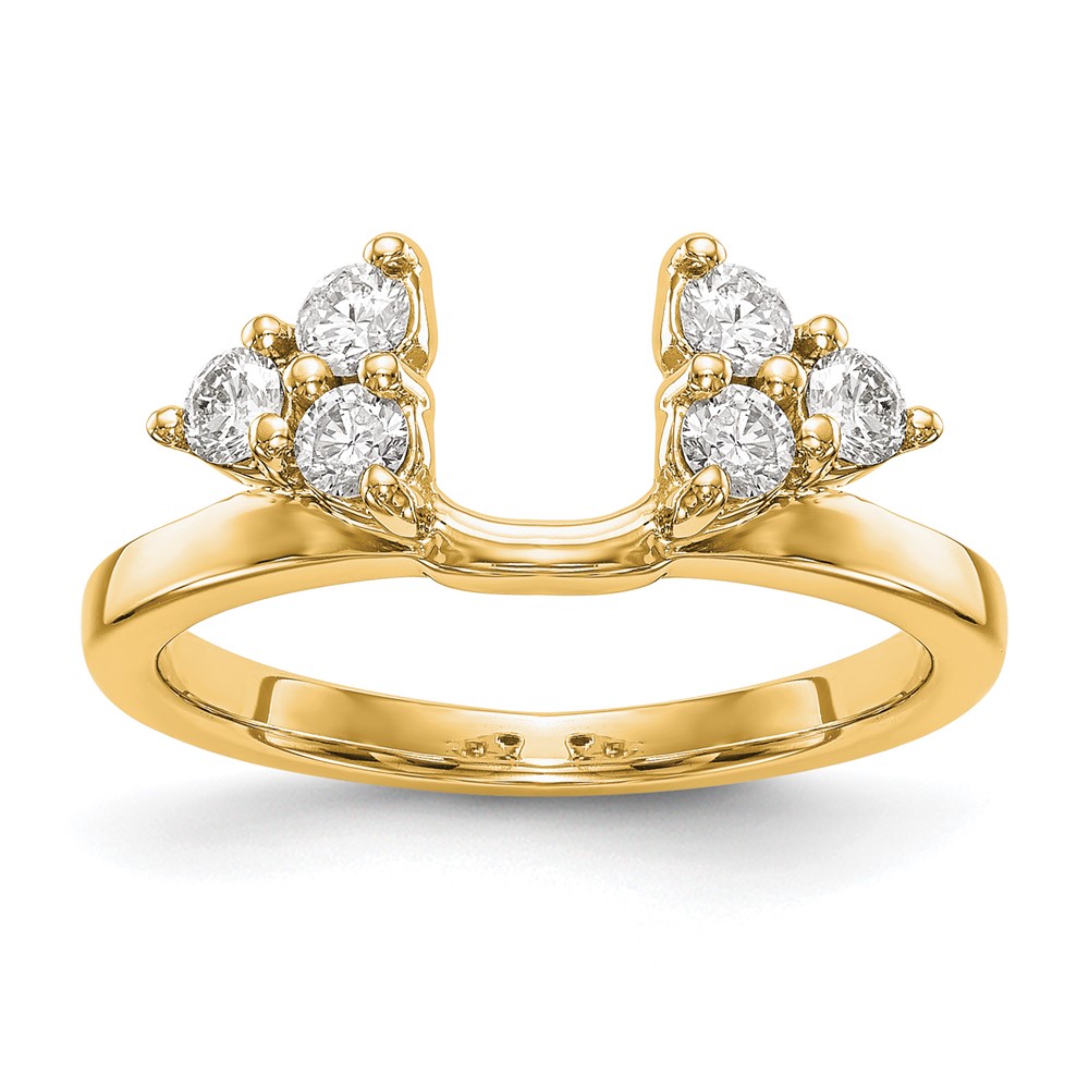True Origin 14K Yellow Gold 0.38 Carat Lab Grown Diamond VS+ F+ Complete Ring Wrap