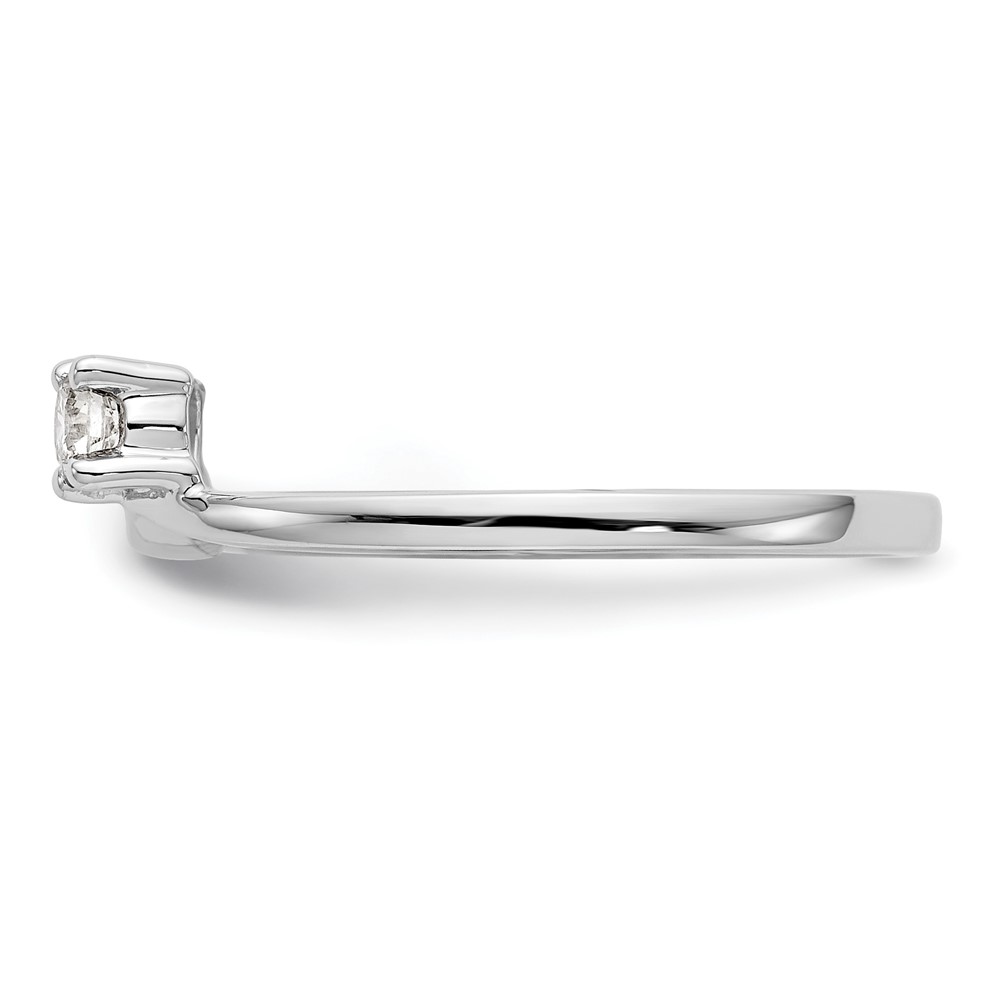 14k White Gold 1/4 carat Lab Grown Diamond VS/SI+ G+ Complete Ring Wrap (RM3069B-025-WLG)