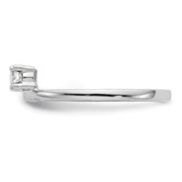 14K White Gold 0.25 Carat Lab Grown Diamond VS SI+ G+ Complete Ring Wrap view 4