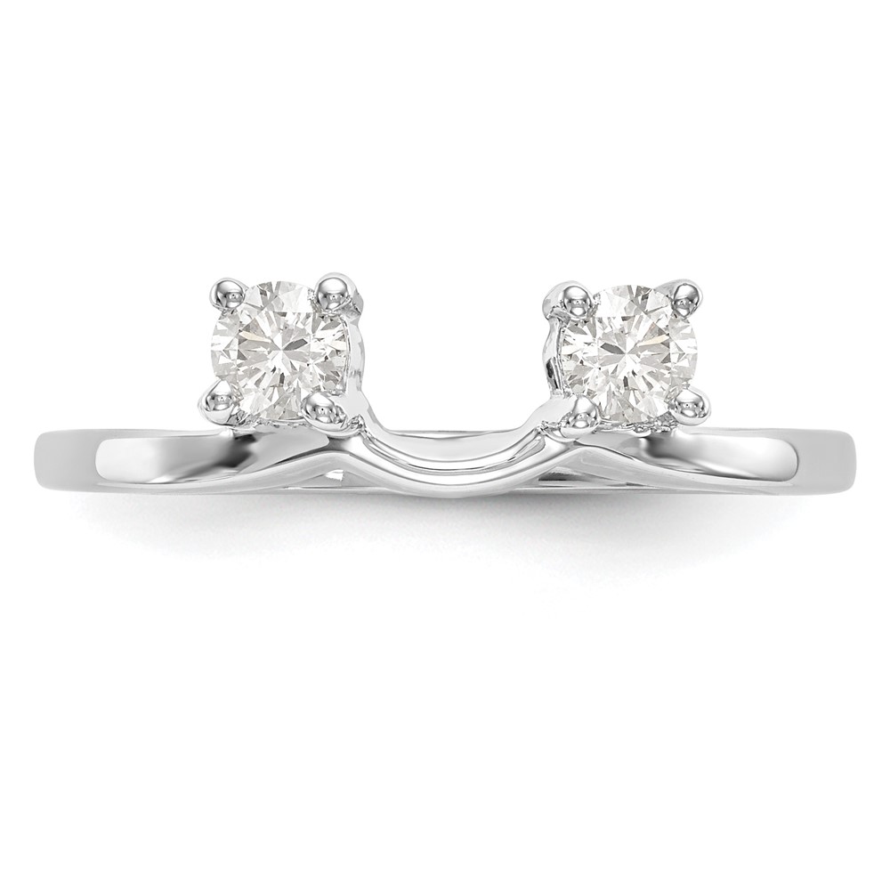 14k White Gold 1/4 carat Lab Grown Diamond VS/SI+ G+ Complete Ring Wrap (RM3069B-025-WLG)