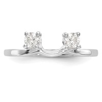 14K White Gold 0.25 Carat Lab Grown Diamond VS SI+ G+ Complete Ring Wrap view 5