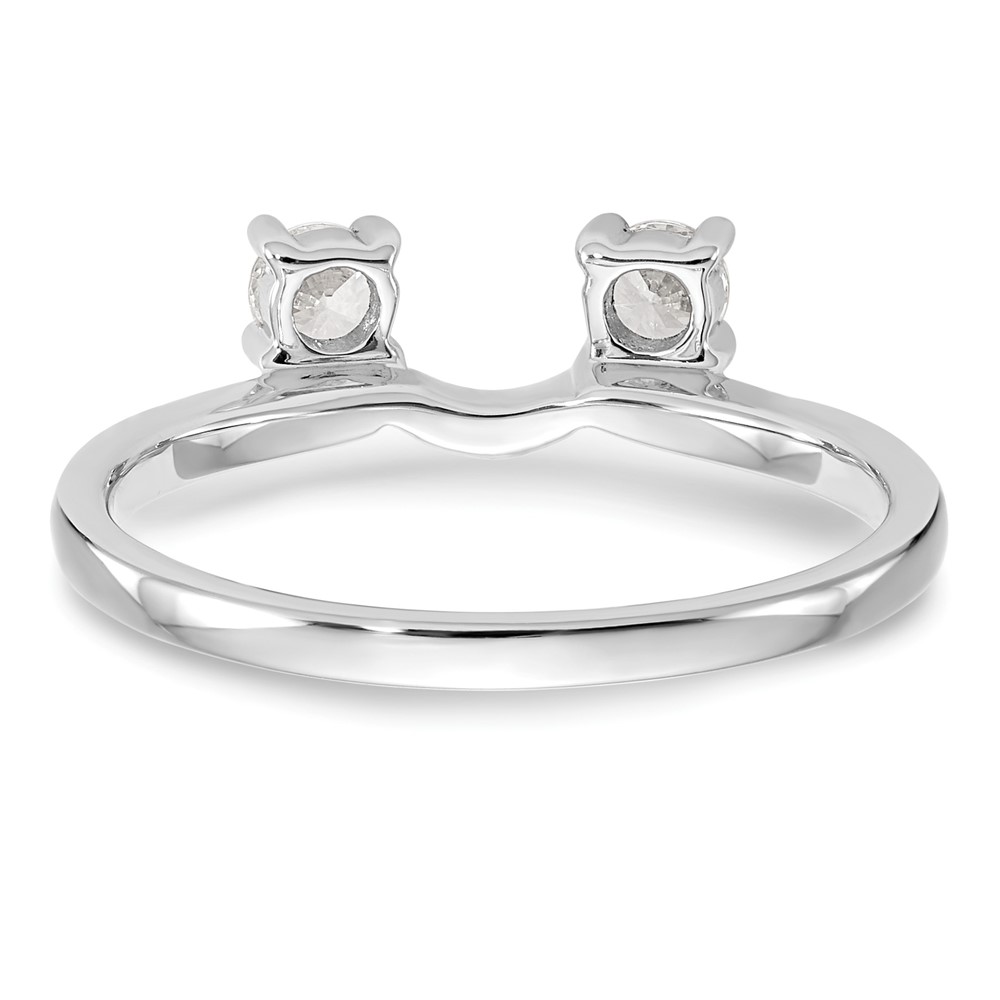 14k White Gold 1/4 carat Lab Grown Diamond VS/SI+ G+ Complete Ring Wrap (RM3069B-025-WLG)