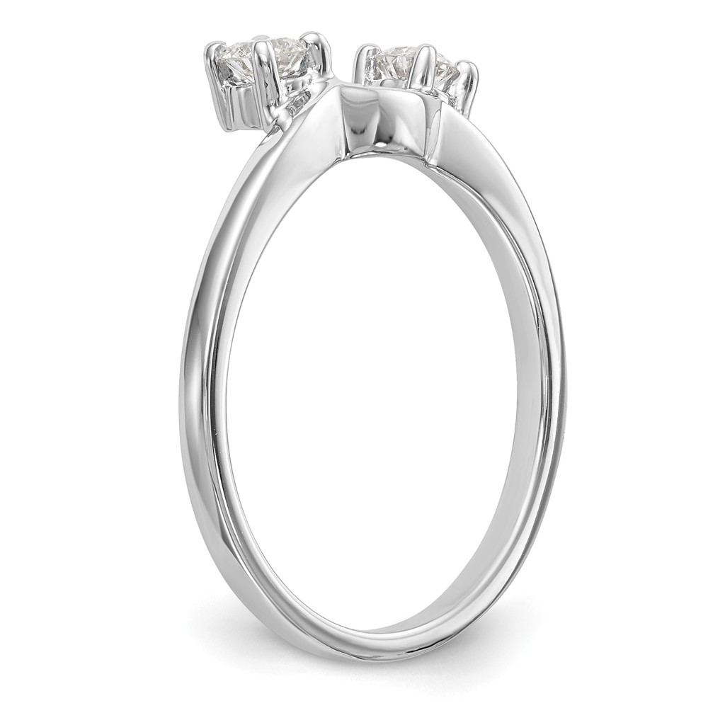 14k White Gold 1/4 carat Lab Grown Diamond VS/SI+ G+ Complete Ring Wrap (RM3069B-025-WLG)