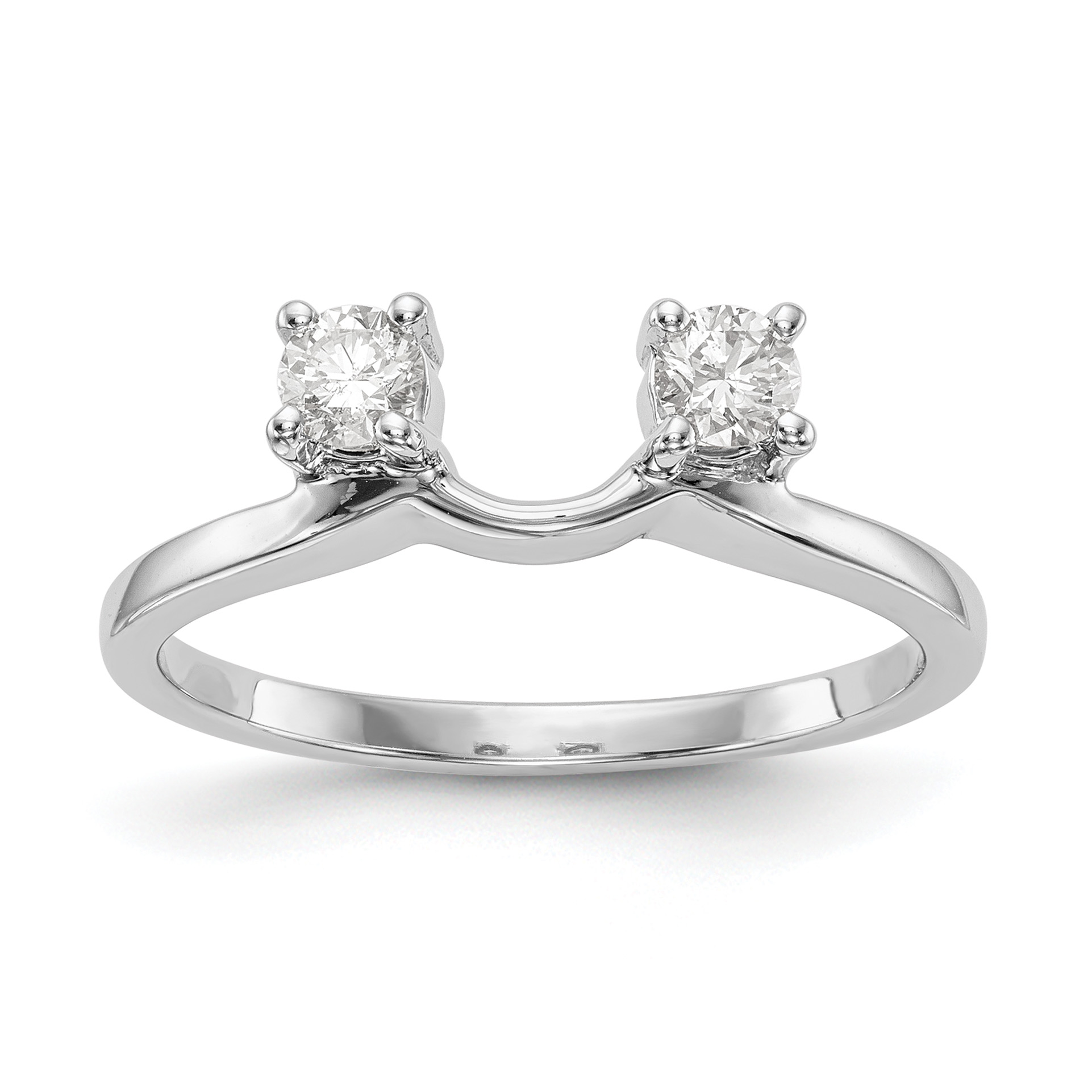 14k White Gold 1/4 carat Lab Grown Diamond VS/SI+ G+ Complete Ring Wrap (RM3069B-025-WLG)