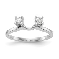 14K White Gold 0.25 Carat Lab Grown Diamond VS SI+ G+ Complete Ring Wrap view 1