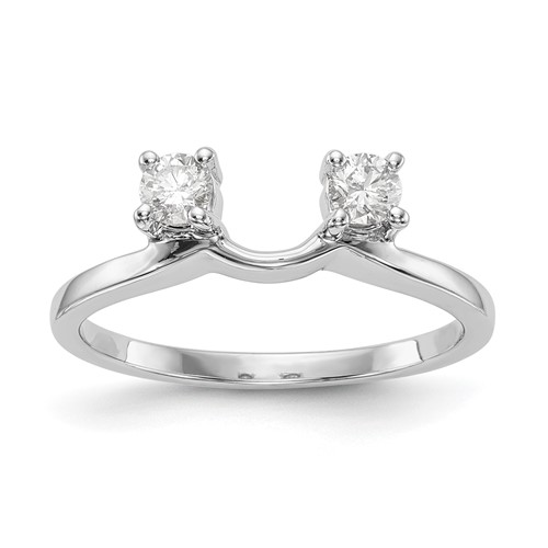 14K White Gold 0.25 Carat Lab Grown Diamond VS SI+ G+ Complete Ring Wrap