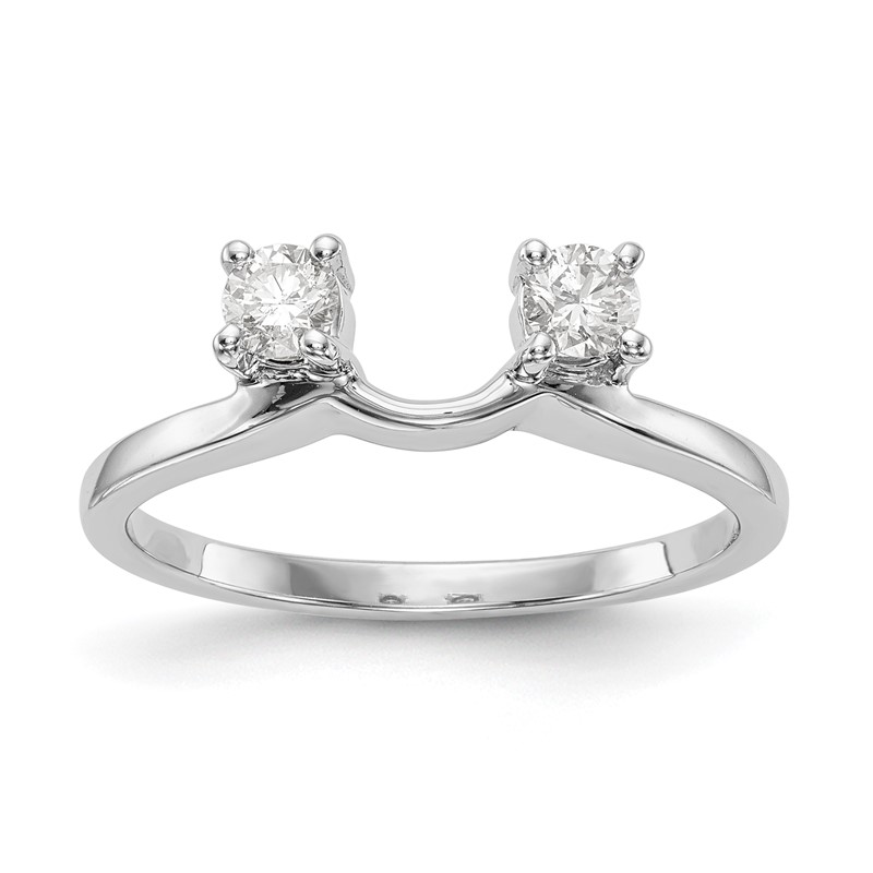14k White Gold 1/4 carat Lab Grown Diamond VS/SI+ G+ Complete Ring Wrap