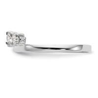14K White Gold 0.33 Carat Lab Grown Diamond VS SI+ G+ Complete Ring Wrap view 3