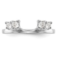14K White Gold 0.33 Carat Lab Grown Diamond VS SI+ G+ Complete Ring Wrap view 5