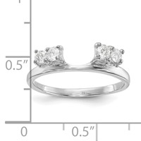 14K White Gold 0.33 Carat Lab Grown Diamond VS SI+ G+ Complete Ring Wrap view 4