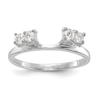 14K White Gold 0.33 Carat Lab Grown Diamond VS SI+ G+ Complete Ring Wrap view 1