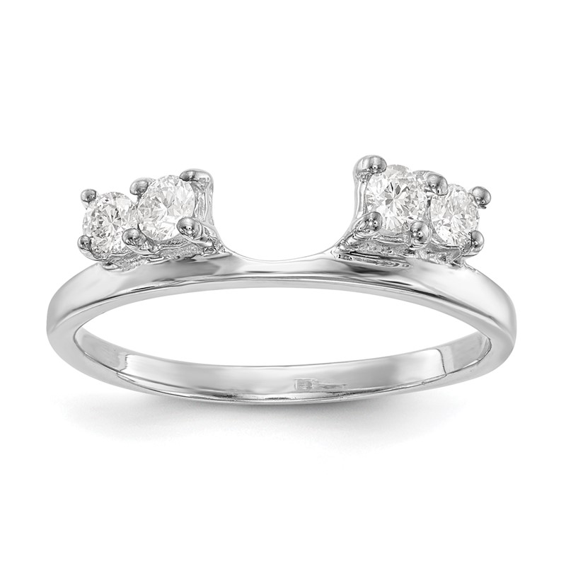 14k White Gold 1/3 carat Lab Grown Diamond VS/SI+ G+ Complete Ring Wrap