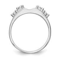 14K White Gold 0.50 Carat Lab Grown Diamond VS SI+ G+ Complete Ring Wrap view 2