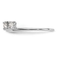 14K White Gold 0.50 Carat Lab Grown Diamond VS SI+ G+ Complete Ring Wrap view 3