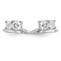 14K White Gold 0.50 Carat Lab Grown Diamond VS SI+ G+ Complete Ring Wrap view 5
