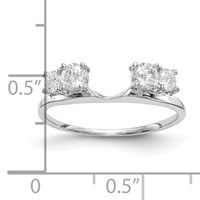 14K White Gold 0.50 Carat Lab Grown Diamond VS SI+ G+ Complete Ring Wrap view 4