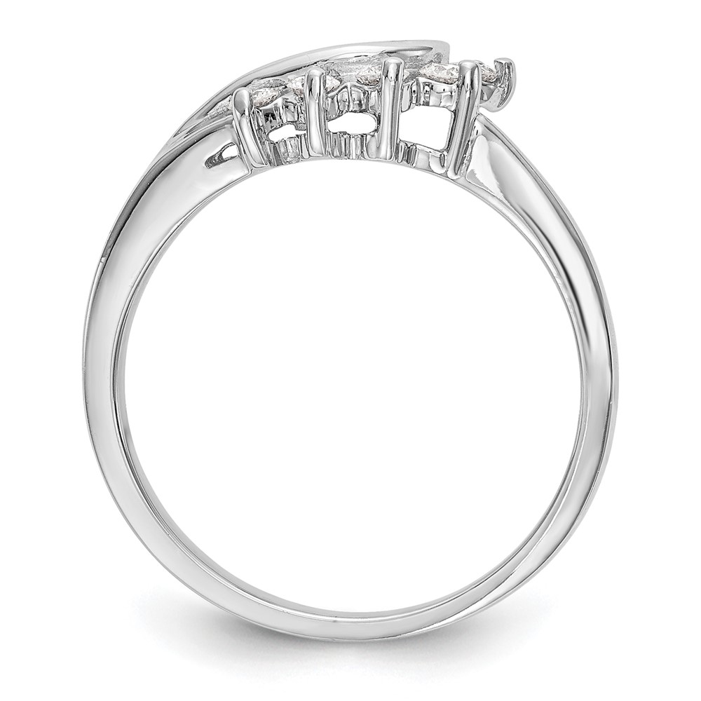 14k White Gold 1/6 carat Lab Grown Diamond VS/SI+ G+ Complete Ring Wrap (RM3074B-015-WLG)