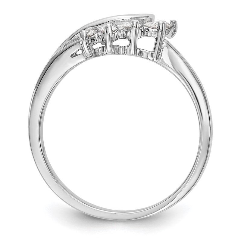14k White Gold 1/6 carat Lab Grown Diamond VS/SI+ G+ Complete Ring Wrap