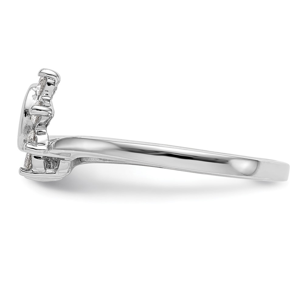 14k White Gold 1/6 carat Lab Grown Diamond VS/SI+ G+ Complete Ring Wrap (RM3074B-015-WLG)