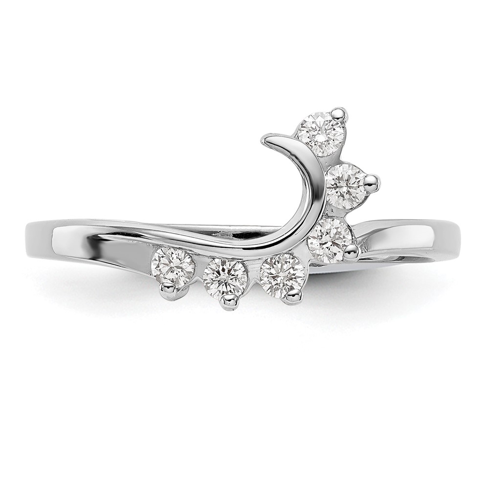 14k White Gold 1/6 carat Lab Grown Diamond VS/SI+ G+ Complete Ring Wrap (RM3074B-015-WLG)
