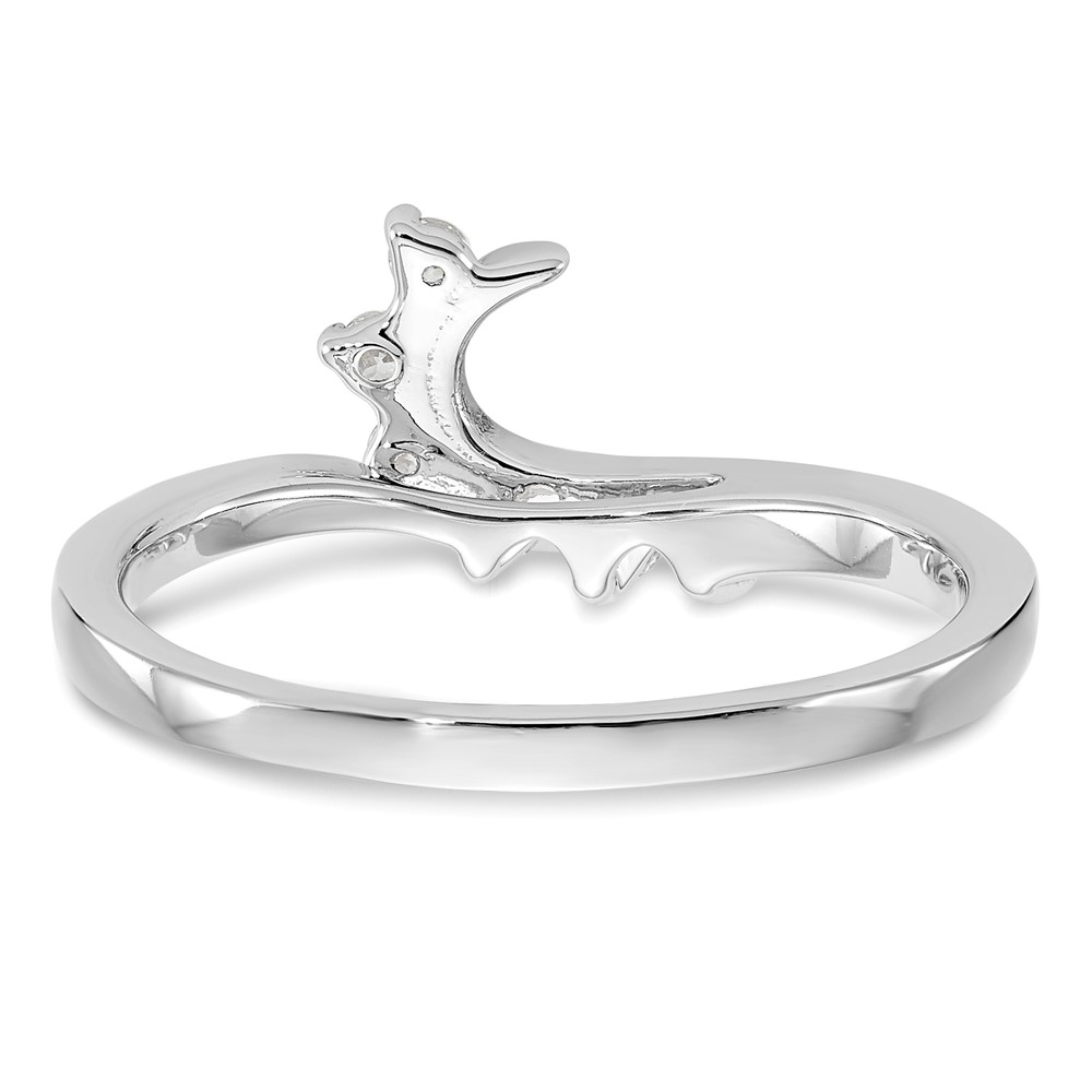 14k White Gold 1/6 carat Lab Grown Diamond VS/SI+ G+ Complete Ring Wrap (RM3074B-015-WLG)