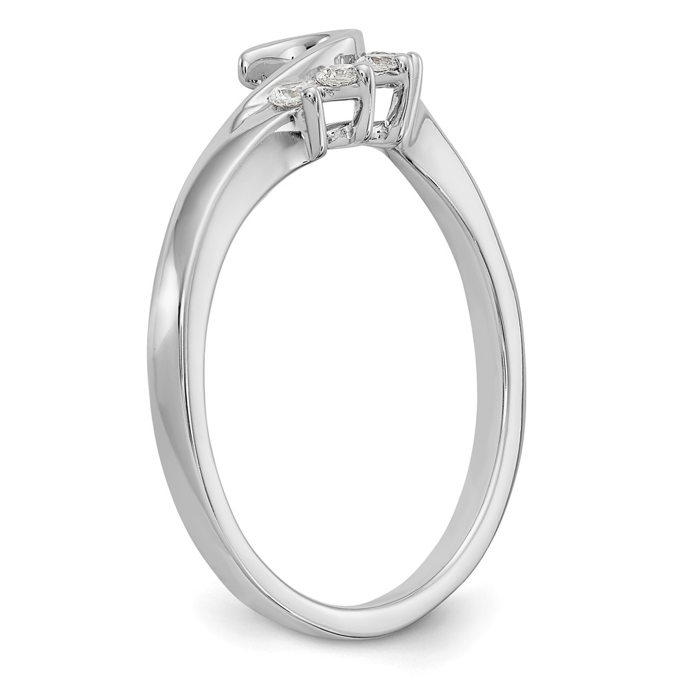 14k White Gold 1/6 carat Lab Grown Diamond VS/SI+ G+ Complete Ring Wrap (RM3074B-015-WLG)