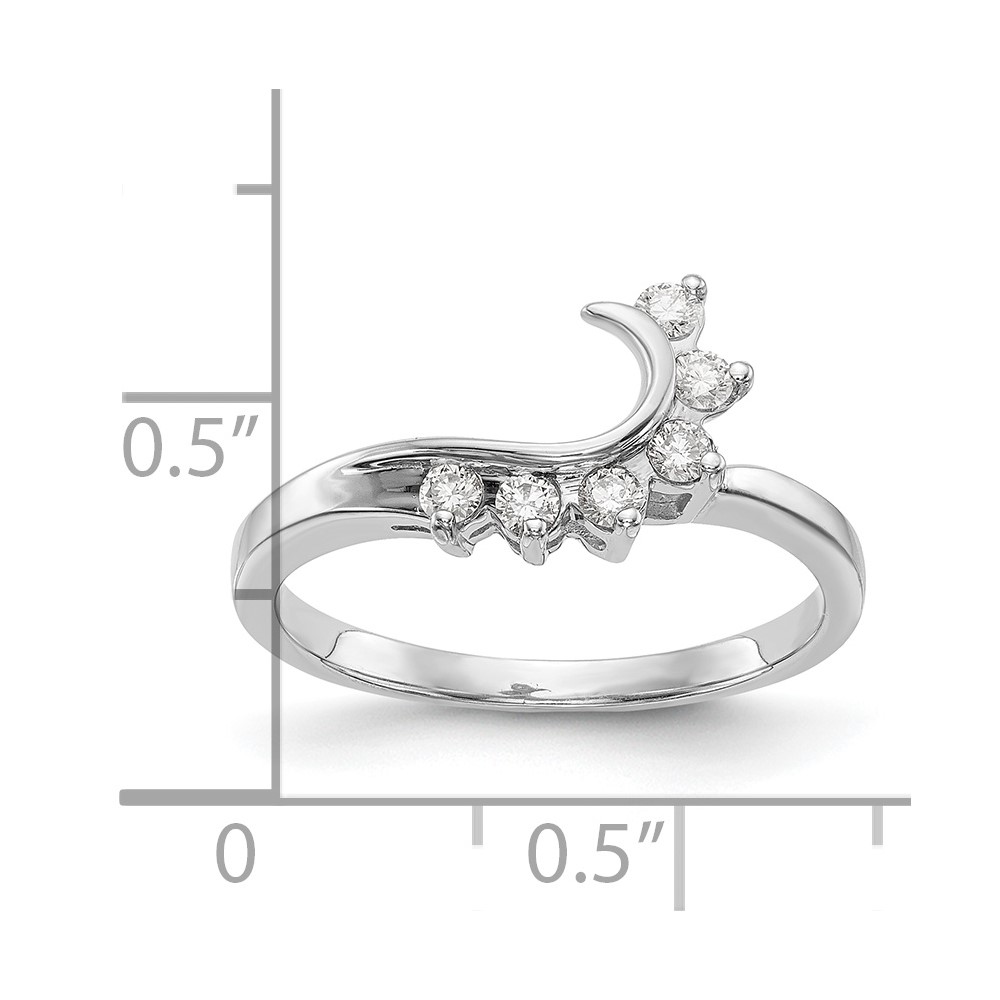 14k White Gold 1/6 carat Lab Grown Diamond VS/SI+ G+ Complete Ring Wrap (RM3074B-015-WLG)