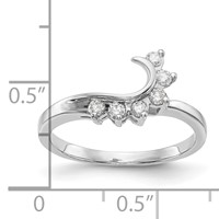 14K White Gold 0.17 Carat Lab Grown Diamond VS SI+ G+ Complete Ring Wrap view 4