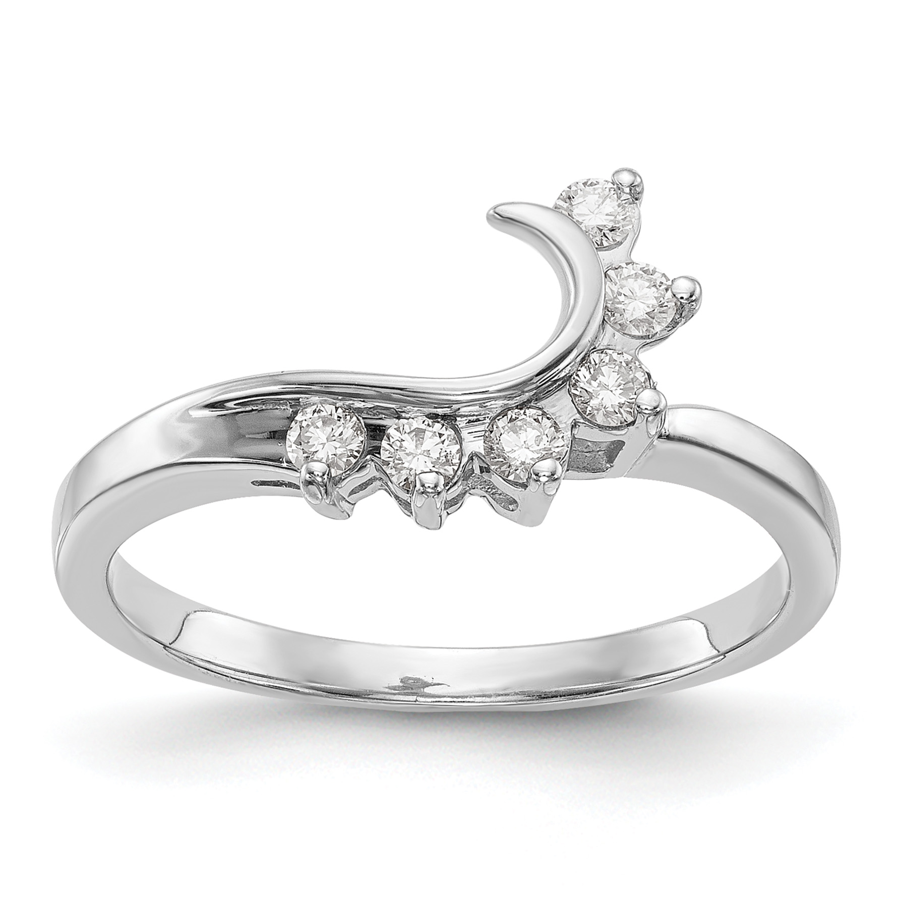 14k White Gold 1/6 carat Lab Grown Diamond VS/SI+ G+ Complete Ring Wrap (RM3074B-015-WLG)