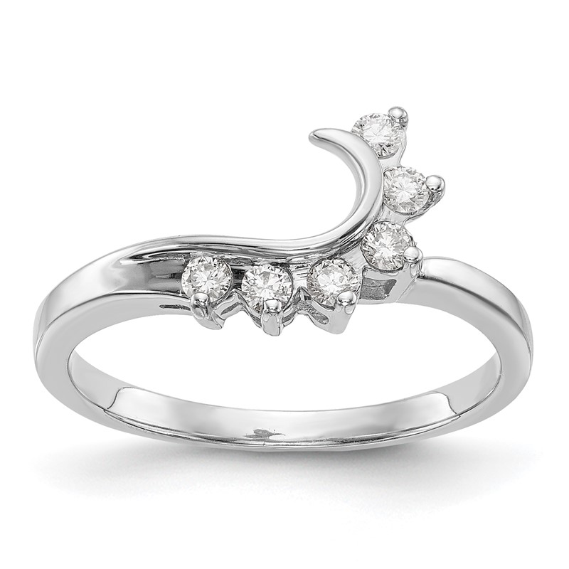 14k White Gold 1/6 carat Lab Grown Diamond VS/SI+ G+ Complete Ring Wrap