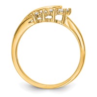 14K Yellow Gold 0.17 Carat Lab Grown Diamond VS SI+ G+ Complete Ring Wrap view 2