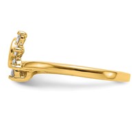 14K Yellow Gold 0.17 Carat Lab Grown Diamond VS SI+ G+ Complete Ring Wrap view 3