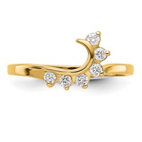 14K Yellow Gold 0.17 Carat Lab Grown Diamond VS SI+ G+ Complete Ring Wrap view 5