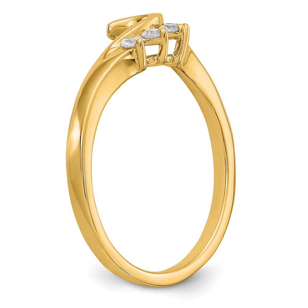 14k 1/6 carat Lab Grown Diamond VS/SI+ G+ Complete Ring Wrap (RM3074B-015-YLG)