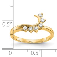 14K Yellow Gold 0.17 Carat Lab Grown Diamond VS SI+ G+ Complete Ring Wrap view 4