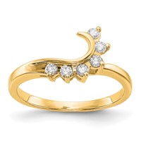 14K Yellow Gold 0.17 Carat Lab Grown Diamond VS SI+ G+ Complete Ring Wrap view 1