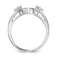 14K White Gold 0.25 Carat Lab Grown Diamond VS SI+ G+ Complete Ring Wrap view 2