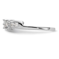14K White Gold 0.25 Carat Lab Grown Diamond VS SI+ G+ Complete Ring Wrap view 3