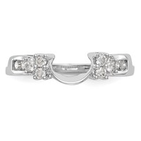 14K White Gold 0.25 Carat Lab Grown Diamond VS SI+ G+ Complete Ring Wrap view 5