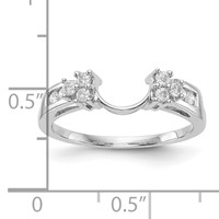 14K White Gold 0.25 Carat Lab Grown Diamond VS SI+ G+ Complete Ring Wrap view 4