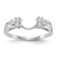 14K White Gold 0.25 Carat Lab Grown Diamond VS SI+ G+ Complete Ring Wrap view 1