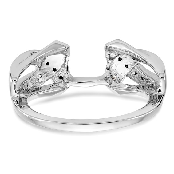 14K White Gold Black & White Diamond Wrap